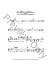 John Brown's Holden piano sheet music cover